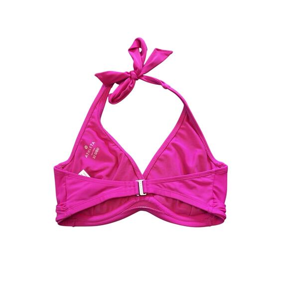 Athleta Sz 32D/DD Pink Halter Bikini Swim Swimsuit Underwire Top - Picture 2 of 3